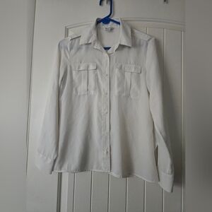 Banana Republic White Button-Up Shirt